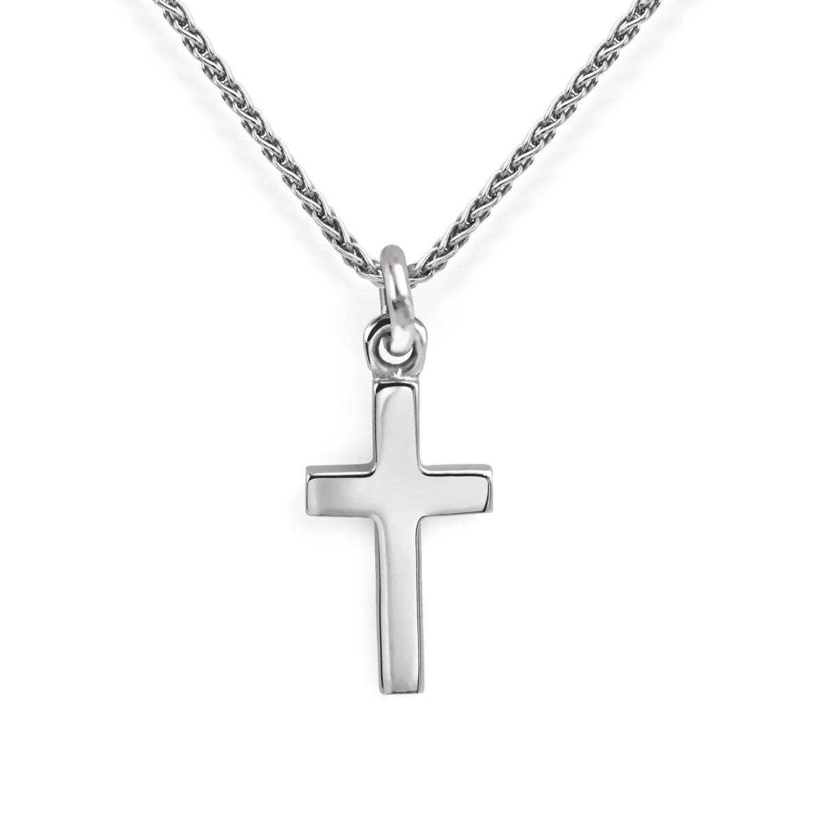 9ct white gold clearance cross and chain