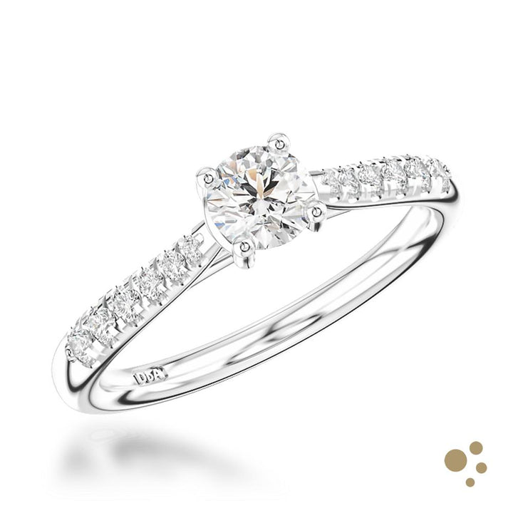 Skye Classic Round Solitaire 0.30ct Diamond Platinum Ring