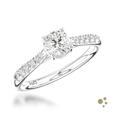 Skye Classic Round Solitaire 0.40ct Diamond Platinum Ring