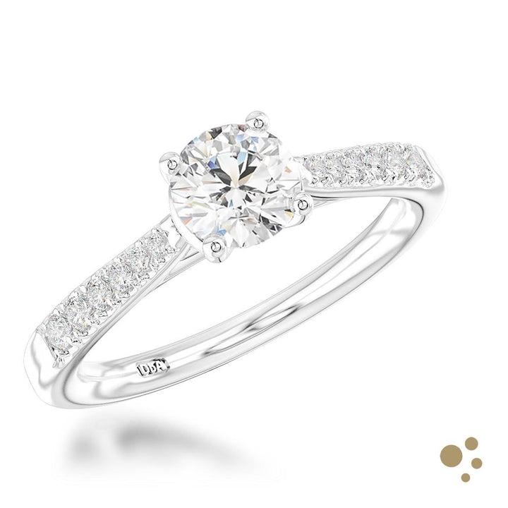 Skye Classic Round Solitaire 0.50ct Diamond Platinum Ring