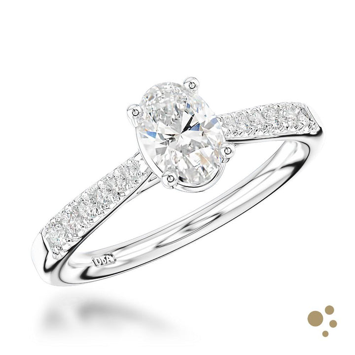 Skye Classic Oval Solitaire 0.60ct Diamond Platinum Ring