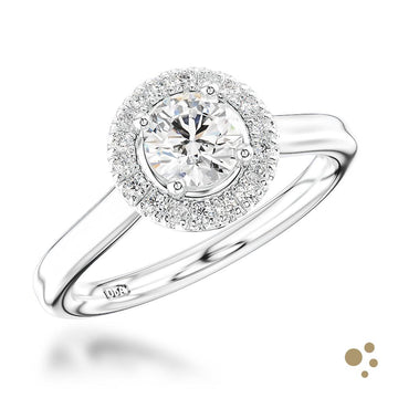 Skye Pure Halo 0.40ct Diamond Platinum Ring