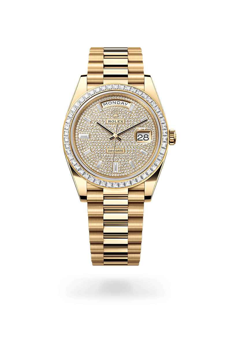 Rolex Day-Date 40 mm watch in 18 ct yellow gold, M228398TBR-0036 - Deacon & Son