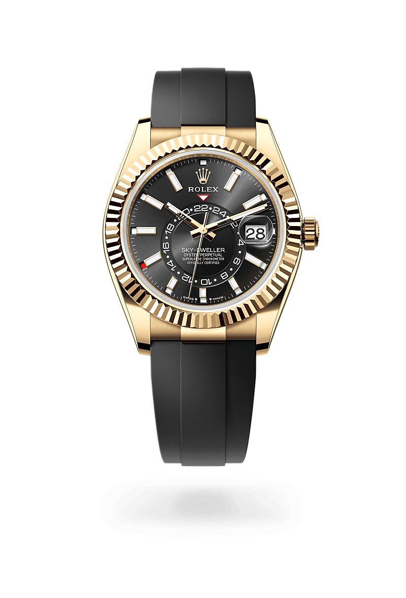 Rolex Sky-Dweller 42 mm watch in 18 ct yellow gold, M336238-0002 - Deacon & Son