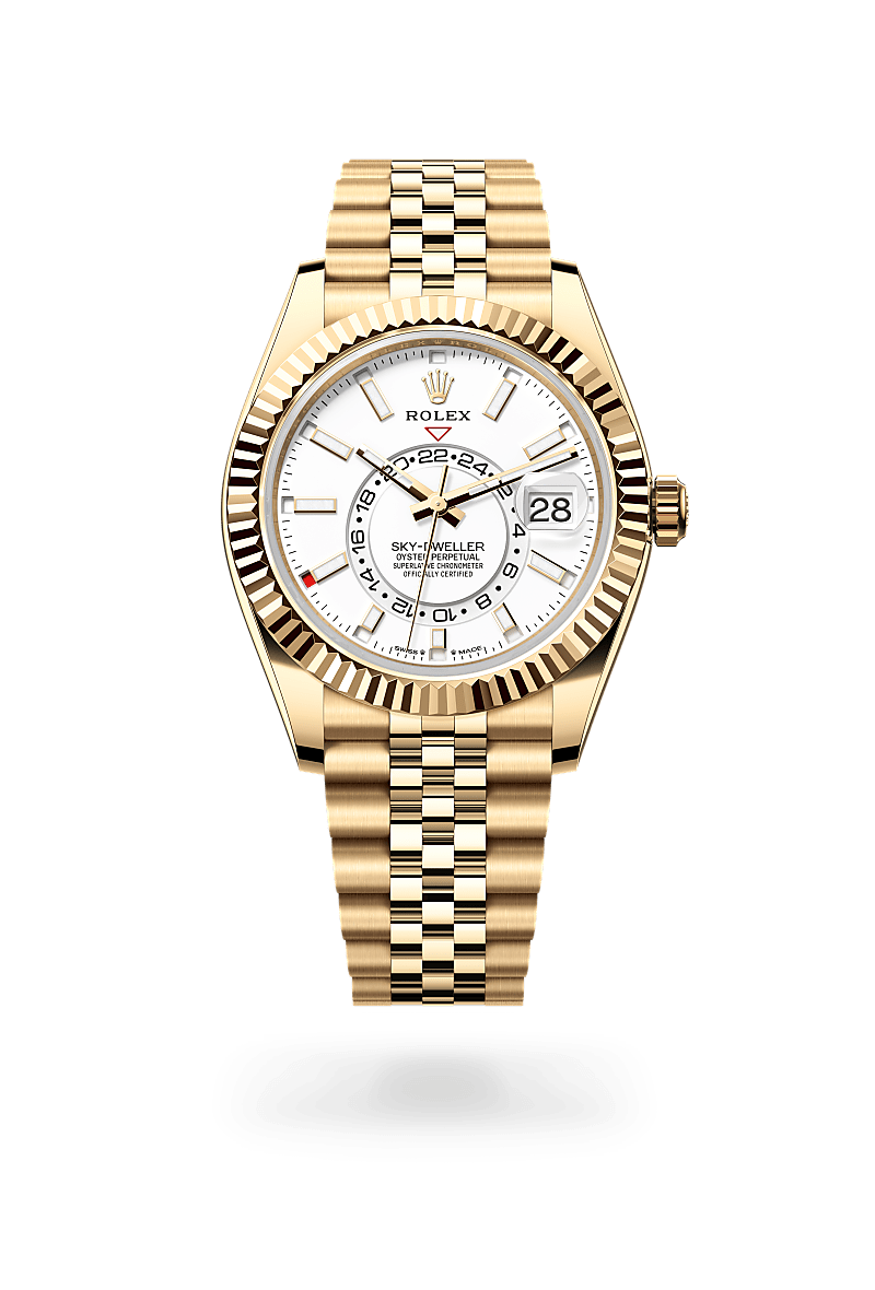 Rolex Sky-Dweller 42 mm watch in 18 ct yellow gold, M336938-0006 - Deacon & Son