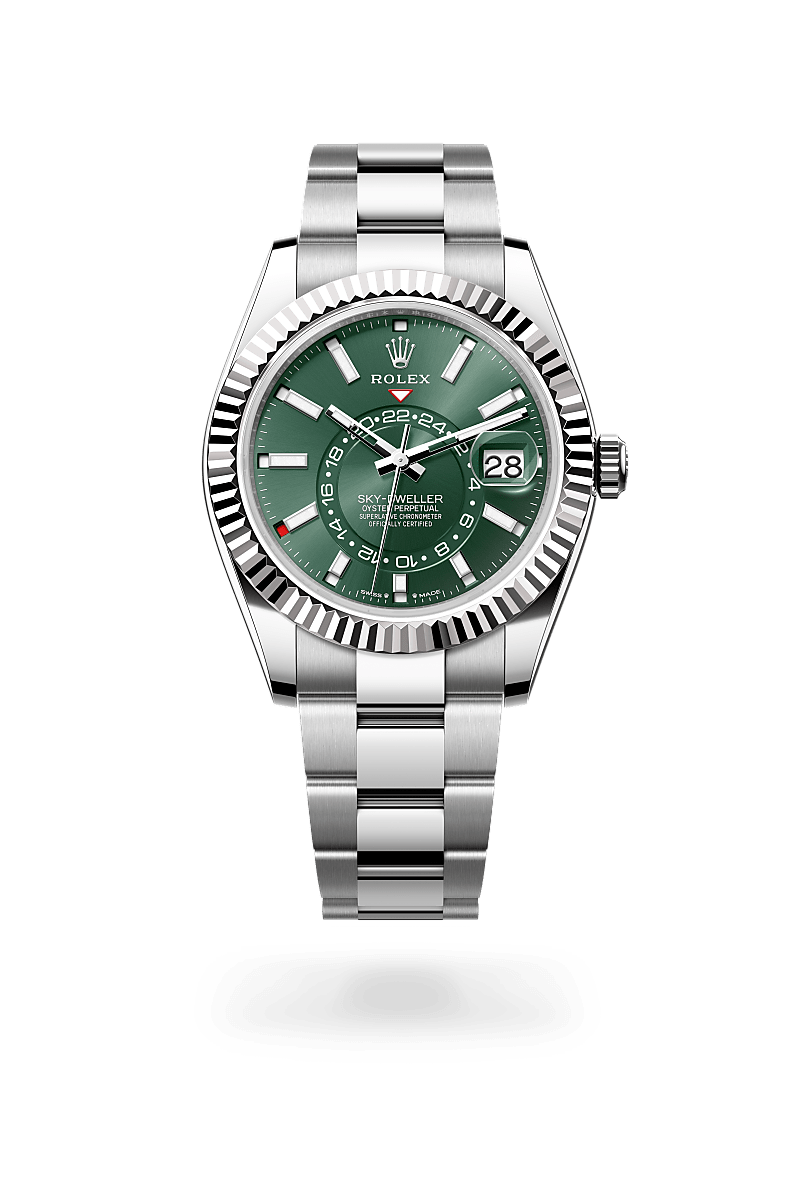 Rolex Sky-Dweller 42 mm watch in White Rolesor, M336934-0001 - Deacon & Son