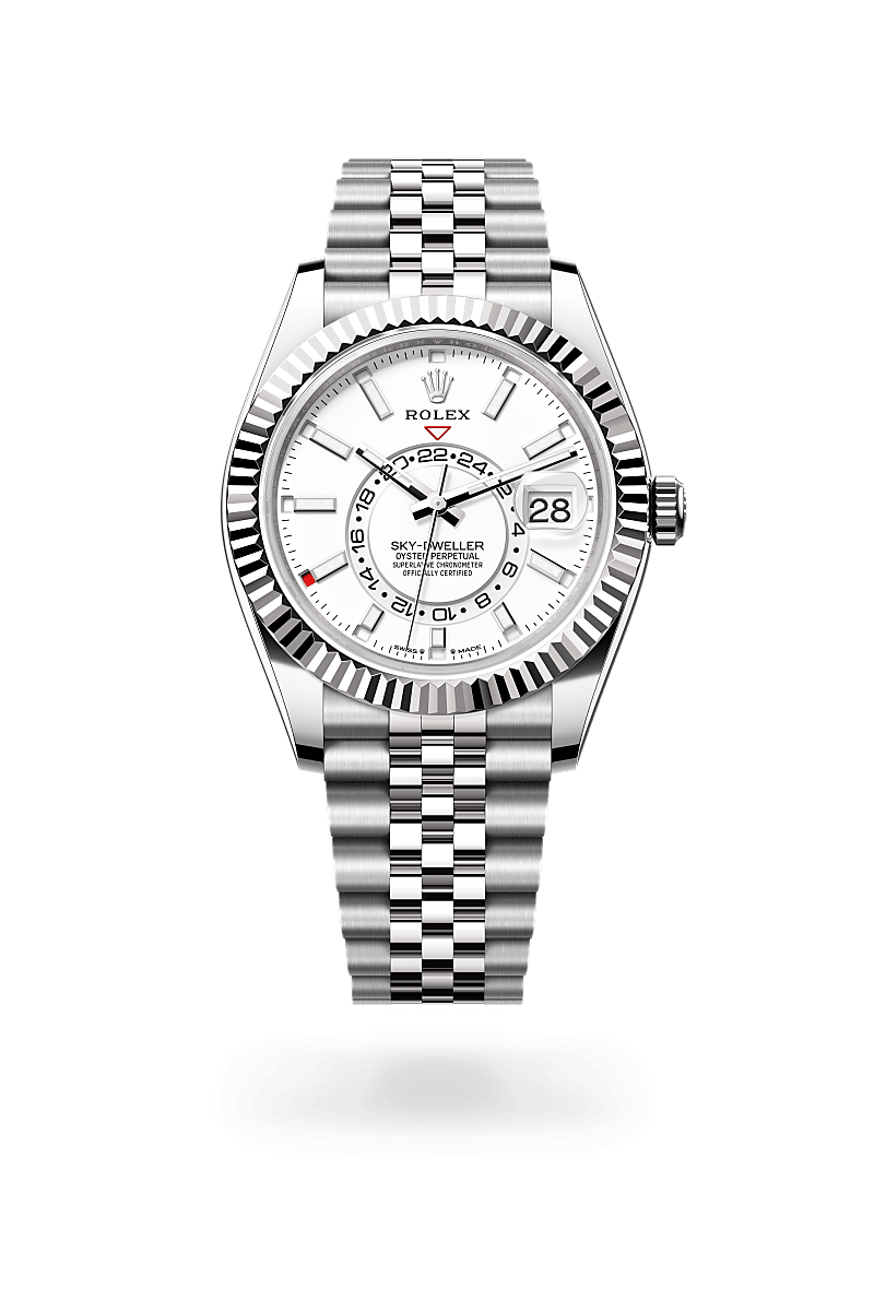 Rolex Sky-Dweller 42 mm watch in White Rolesor, M336934-0004 - Deacon & Son