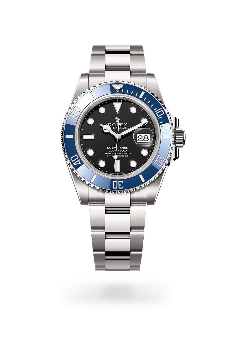 Rolex Submariner Date 41 mm watch in 18 ct white gold, M126619LB-0003 - Deacon & Son