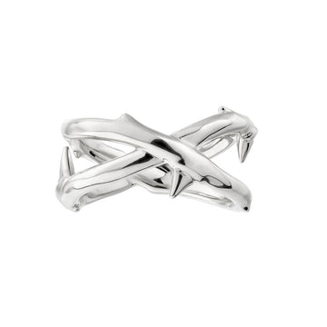 Rose Thorn Wide Band Ring