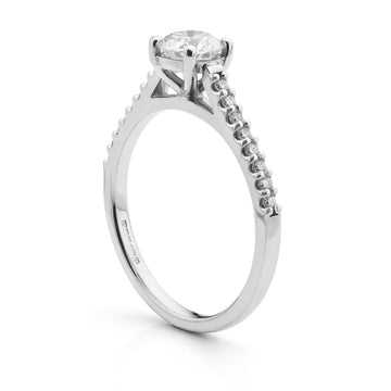 Platinum diamond single stone ring