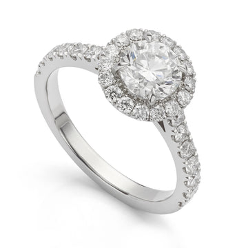 Platinum Diamond Cluster Ring