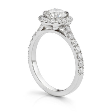 Platinum Diamond Cluster Ring