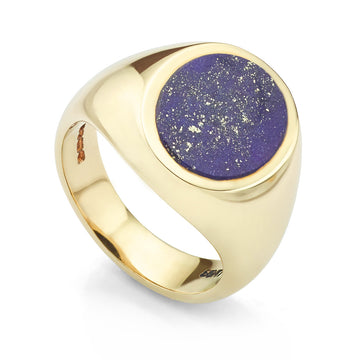 Blue Lapis Signet Ring