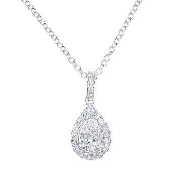 Diamond Pear Shape Cluster Pendant