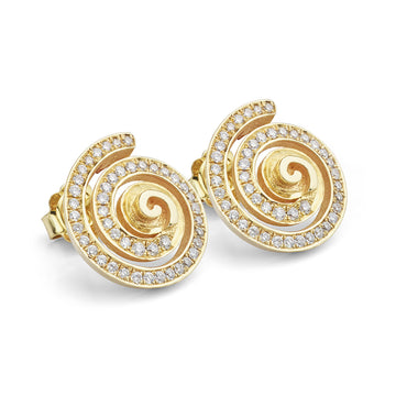 Diamond Spiral Earrings