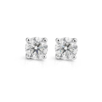 Platinum diamond stud earrings