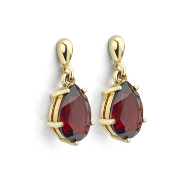 Garnet Drop Earrings