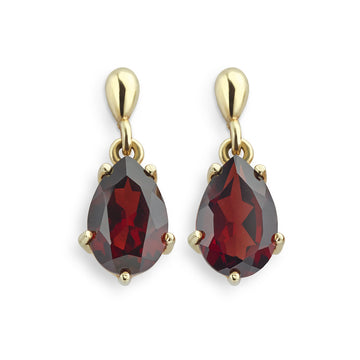 Garnet Drop Earrings