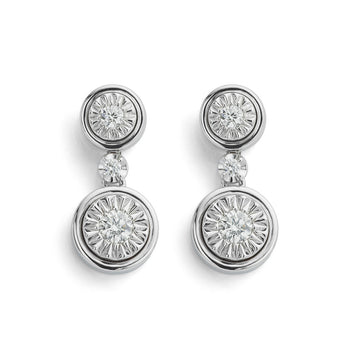 Diamond Drop Illusion Earrings