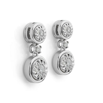 Diamond Drop Illusion Earrings