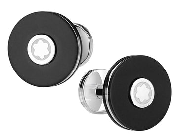 Montblanc Pix Black Resin & Steel Cufflinks