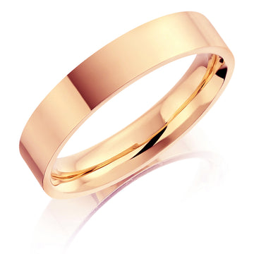 4mm Flat Court Wedding Ring