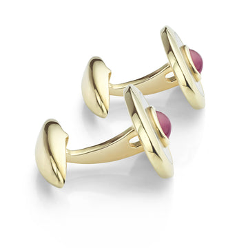 Ruby and Mother of Pearl Cufflinks