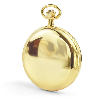 Gold plated full hunter pocket watch