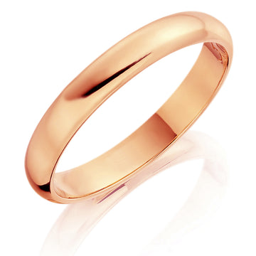 3mm D Court Wedding Ring