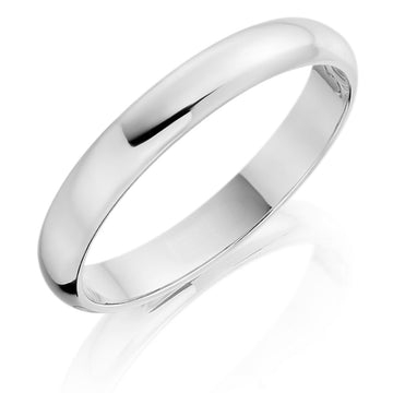 3mm D Court Wedding Ring