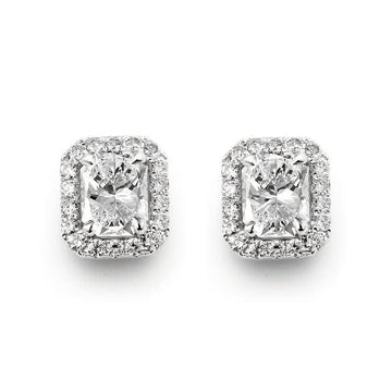 Diamond Cluster Stud Earrings